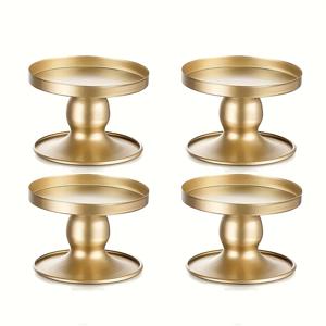 TEMU 4pcs 우아한 금속 촛대 - 결혼식, 저녁 파티, 휴일 장식에 완벽합니다 (촛불 없음), 웨딩 센터피스 | 우아한 촛대 | 폴리시드 피니시