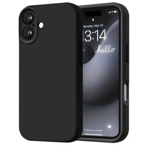 TEMU 블랙 액체 폰 케이스 - 카메라 보호, 스크래치 방지 및 충격 방지 - 아이폰 6/7/8/X/XS/XR/11/12/13/14/15/16/16 Pro/16 Plus/16 Promax 호환