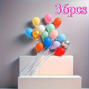 TEMU DIY 공예용 36개 3D 레진 풍선 참 - 휴대폰 케이스, 보석 만들기 및 수제 액세서리용 컬러풀 투명 풍선 펜던트, 재미있는 디자인 | 드로퍼 액세서리