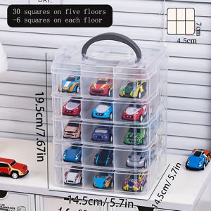 TEMU 1pc 간단한 Ins 다층 다기능 휴대용 미니 장난감 보관함, 뚜껑이 있는 먼지 방지 및 습기 방지 보관함, 구획 보관함, 전면 투명 디자인, 눈에 띄는 편리함, 휴대용 보관함, 분리 가능, 다목적, 대용량, 보석, 귀걸이, 입술 스티커, 화장품 접착 렌즈, 비즈, 귀여운 비즈 및 기타 작은 물건을 저장할 수 있습니다. 아름답고 실용적입니다.