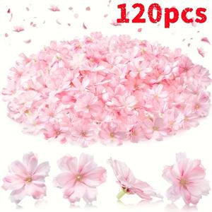 TEMU 60개 120개 인공 실크 체리 꽃과 복숭아 꽃 - 집, 정원, 결혼식 장식, 신부 액세서리, 결혼식 장식 | 우아한 꽃 배열 | 내구성 있는 직물 꽃, 꽃 장식