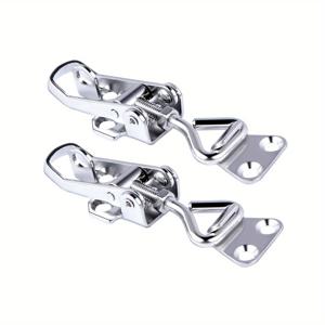 TEMU 2pcs 304 스테인레스 스틸 토글 래치 클램프 해양 캐비닛 상자 레버 핸들 토글 캐치 래치 잠금 클램프 하스프, 토글 클램프, 토글 캐치, 잠금 클램