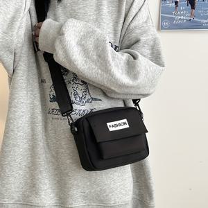 TEMU 조절 가능한 스트랩이 있는 일본 스타일 크로스바디 백 - 내구성 있는 나일론 캐주얼 칼리지 스타일 여성용 숄더백, 4가지 색상(화이트/퍼플/블루/블랙) - 학교, 직장 및 외출용 트렌디한 일상 가방