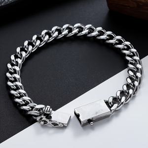 TEMU 남성용 레트로 클래식 마이애미 쿠바 팔찌 - 빈티지 영감의 쿠바 링크 디자인과 안전한 래치 잠금장치, 내구성 있는 광택 메탈 주얼리 일상 및 파티 착용용, 사계절 다용도 액세서리|남자팔찌