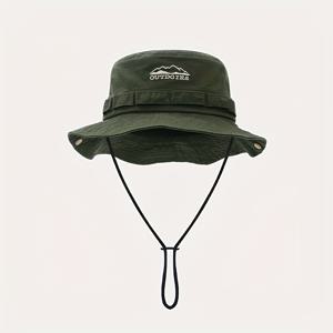 TEMU 야외 태양 방지 낚시 모자, 넓은 브림, 끈이 달린 패션 태양 모자, 남성과 여성용, 휴대용 4계절 모자, 접이식 포장, 착용 및 보관이 쉬움, 캠핑 여행 모자, 배터리 없음