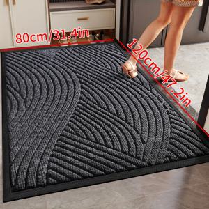 TEMU 동양 브랜드 흡수 및 미끄럼 방지 도어 매트 1개, 단색 웰컴 매트, 두꺼운 무게감 있는 야외용 매트, 내구성 강하고 관리 쉬운 발판, 현관·복도·출입구에 적합|발매트