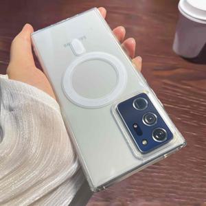 TEMU 무선 충전용 삼성용 클리어 자석 케이스, 갤럭시 노트 20 울트라/노트 20/노트 10 플러스/노트 10 아크릴
