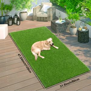 TEMU 대형견 훈련 매트, 인조 잔디 카펫, 초대형 인조 잔디 패드, 가정용, 야외용, 일상용 잔디 재사용 가능|배변패드