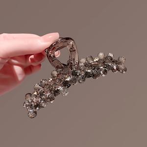 TEMU 고급 헤어 클로, 손수 제작, 캐주얼 및 공식적인 행사 모두에 적합한 포니테일 액세서리, 대형 상어 클립.