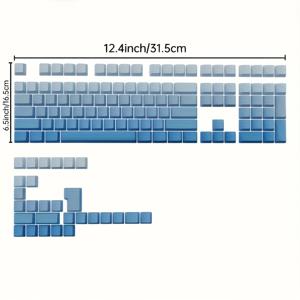 TEMU 60% 75% 100% 104키 PBT 그라데이션 키캡 세트 - 체리 모델, TKL 미국식 레이아웃 기계식 키보드용 (키보드 본체 미포함)|키캡|키캡
