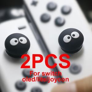 TEMU 2개입 만화 석탄 볼 캡 | 부드러운 미끄럼 방지 실리콘, Xbox One S/X 시리즈, PS4/PS5, Switch, Switch Pro 컨트롤러용 스냅온, 편안한 그립감, 재사용 가능, NAYRU 브랜드