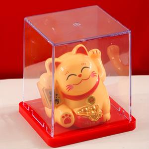 TEMU 미니 행운의 고양이 복주인상 - 차량 대시보드 및 홈 데코용 피규어, 부의 매력, 행운의 부적 (블랙/골드/핑크/화이트) - 책상, 선반 또는 차량 액세서리용 번영 선물