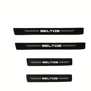 TEMU For KIA seltos용 차량 카본 파이버 문턱 보호 필름 방수 스크래치 방지 자동차 스티커 후면 범퍼 가드