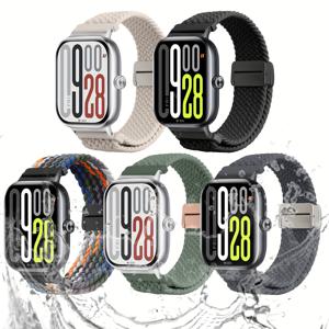 TEMU 5개 패키지 니트론 팔찌, 샤오미 스마트 밴드 8 프로/9 프로/샤오미 레드미 워치 5/4, 브레이드드 자석 교체 스트랩, 탄성 소재 스포츠 교체 스트랩, 샤오미 미 밴드 9 프로/8 프로용