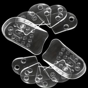 TEMU 5단 조절 가능한 신발 깔창 - 투명 높이 증가 쿠션 힐 패드, 남녀공용 재사용 가능 신발 인서트, 인체공학적 아치 지지대 & 충격 흡수, 일상 착용 및 스포츠용 내구성 있는 편안함, 신발 힐 패드, 통기성 소재, 디자인, 사무직 종사자용