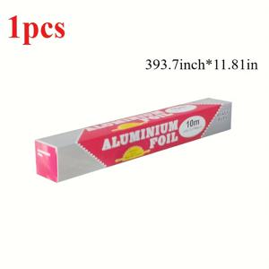 TEMU 1개 두꺼운 알루미늄 호일 롤 (1개) - 그릴 & 베이킹 팬용, 균일한 가열 보장, 홈쿠킹, 고기/야채 그릴링, 야외 그릴 액세서리에 이상적