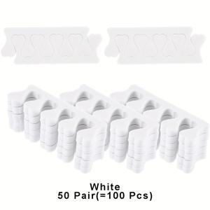 TEMU 100개 JEARLYU 스펀지 발가락 & 손가락 분리기 - 부드럽고 미끄럼 방지 그립, 네일 아트, 매니큐어, 건초, 망치발용 - 발가락 확장기 및 손가락 분할기 (100개입) - 홈 & 살롱 사용에 이상적, 편안한 착용감, 위생적인 분리기, 페디큐어 도구, 발 관리 필수품