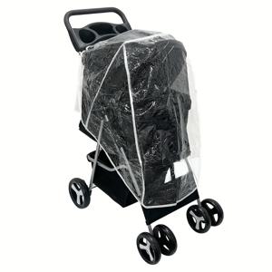 TEMU 투명 펫 스트롤러 방수 커버, 무취 EVA 소재 강아지 외출용 레인 쉴드 (레인 커버만 포함, 캐리어 미포함)