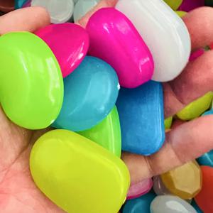 TEMU 29개 대형 야광 자갈 - 수족관, 정원, 길, 화분 장식용 자체 발광 수지 돌 - 야간 야광 실내/실외 장식 (별도용품 필요 없음)