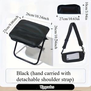 TEMU 접이식 여행 의자 - 성인용 컴팩트 강력 시트, 149.69kg 하중 지원, 캠핑, 낚시 및 야외 활동에 완벽, 간편 설치, 안정적이고 흔들림 없음, 캠핑 의자 | 컴팩트 의자 | 내구성 있는 구조, 캠핑 장비, 휴대용 좌석,튼튼한 디자인,강화된 프레임,모험가