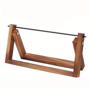 TEMU 나무 회전 실 보관대 - 8.6인치 나무 스토리지 랙, 뜨개질 & 코바늘용, 수제 데스크탑 정리대, 다중 후크, 공예 애호가를 위한 완벽한 선물, 실 & 실 정리대, 우아한 나무 디자인, 튼튼한 나무 스탠드