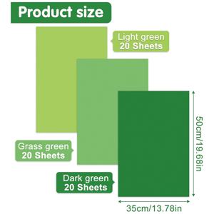 TEMU 60매 혼합 녹색 티슈 페이퍼 세트 | 50X35cm 선물 포장지 미술 용지, 미술 및 공예, 생일, 부활절, 결혼식, 성 패트릭 데이, 파티 장식에 적합한 3가지 색상
