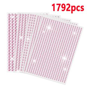 TEMU 1792개 합성보석 스티커, 자체접착식 아크릴라인스톤 - 수공예, DIY 네일아트, 홈데코용품, 화려한 수정결, 우아한 장식, 광택감 있는 마감, 정밀절단된 돌, 디자인 소재, 창의적인 작업에 이상적