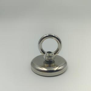 TEMU 헤비듀티 42mm/121LB 자석 후크 - 스테인리스 스틸 라운드 자석, 낚시 및 물자 취급용, 내구성 및 부식 방지, 무거운 물체 안전 리프팅에 이상적, 자석 낚시 장비, 견고한 구조, 자석, 물 무게 자석, 탐사 장비, 네오디뮴 자석, 추가 자석