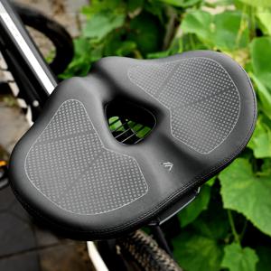TEMU 인체공학적 넓은 자전거 시트, 속이 빈 컷아웃, 충격 흡수 편안한 안장, 미끄럼 방지 방수 디자인 (산악 자전거, 운동 자전거, 시티 자전거 안장, 실내 사이클링 & E-자전거)