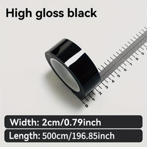 TEMU 고광택 블랙 & 매트 블랙 카본 파이버 자동차 스티커 - DIY 붙이기 보호 스트립, 도어 입구 페달 및 사이드 미러용, 방수성, 내구성 있는, 설치 쉬움, 모든 차량에 적합, 세련된 디자인, 스크래치 방지 소재, 자동차 액세서리, 자동차 스티커, 재미있는 자동차 액세서리, 자동차 외부 필름, 자동차 외부 스티커, 랩핑, 자체 접착식 자동차 필름