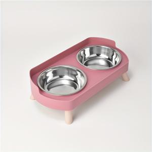 TEMU 2-in-1 고양이 밥통 & 물통 - 스테인리스 스틸 미끄럼 방지 듀얼 볼, 귀여운 고양이 디자인의 간편한 청소 애완 동물 밥 & 물통, 건강한 고양이 식단을 위한 다양한 색상, 고양이 밥통 및 물통, 재미있는 디자인, 내구성 플라스틱, 고양이접시, 강아지 도자기 밥그릇, 강아지 물그릇