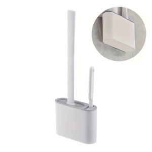 TEMU 2개의 화장실 브러시 + 1개의 홀더 세트, 벽걸이형 욕실 화장실 브러시 및 실리콘 브러시 헤드 세트, 유연한 화장실 브러시 헤드, 욕실 액세서리, 화장실 브러시 및 홀더 세트, 화장실 브러시 세트, 화장실 브러시 세트, 화장실 브러시 및 홀더 세트, 욕실 액세서리, 화장실 액세서리, 화장실 브러시 Wc, 화장실 브러시, 스타일리시 화장실 브러시