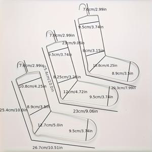 TEMU 성인용 니트 양말 슬리브에 적합한 스테인리스 스틸 양말 랙 3개 세트, 소형 및 대형 사이즈로 제공, 공간 절약형 드라이 랙 (니트 및 코바늘 양말용), 양말 보관 및 정리, 양말 디스플레이에 이상적