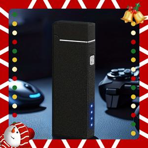 TEMU USB-C 충전식 전자 라이터 (LED 디스플레이 & 화려한 연기 효과), 트렌디한 경량 듀얼 아크 점화, 캠핑용 방풍 플라즈마 점화