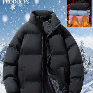 TEMU (1개) 새로운 겨울 스타일! 두꺼운 스탠드 칼라 패딩 재킷, 따뜻하고 추위 방지, 다양한 색상, 극한 추위 견딤, 업그레이드된 보온성, 패셔너블하고 다용도, 추운 날씨용 의류,모던 윈터 재킷,스타일리시 아우터웨어,내구성 있는 원단,겨울 코트,캐주얼 웨어러스