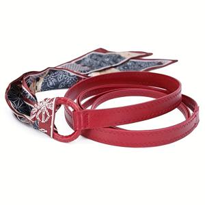 TEMU 2025 신상 미국식 레드 스카프 벨트 액세서리, 여성용 다용도 레트로 핫 스타일 허리 체인 장식 벨트