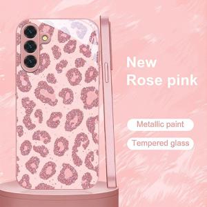 TEMU 핑크 프린트 여성용 스타일리시 폰 케이스, 삼성 갤럭시 S9+/S10/S20+/S20 울트라/S21 5G/S21+/S22/S23 플러스/S24 플러스/S25/S25 엣지/노트 9/노트 10/노트 10+/노트 20/노트 337 울트라 호환, 낙하 방지 강화 유리 보호 커버|핸드폰케이스|S21케이스