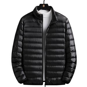 TEMU 남성용 경량 하이로프트 재킷 - 스탠드 칼라 지퍼업 코트, 포켓 포함, 루즈핏 캐주얼 아우터, 일상 및 포멀 행사용 - 올 시즌 충전재