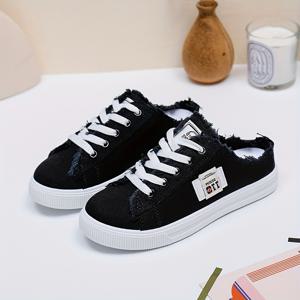 TEMU 여성용 플랫 스포츠 신발, 가벼우면서 통기성이 좋은 단색 스니커즈, 캐주얼 러닝 워킹화