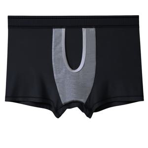 TEMU 남성용 모달 고탄력 편안한 통기성 드로즈, 단색, 분리형 디자인.