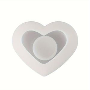 TEMU 에폭시 레진용 2-in-1 하트 & 펜타그램 실리콘 몰드 - 듀얼 캔들 홀더 & DIY 공예 몰드, 꽃무늬 및 단색 디자인, 재사용 가능한 비독성 홈 데코, 결혼식, 파티, 로맨틱 장식, 달 모양 디자인, 매끄러운 표면 질감, 라마단 선물