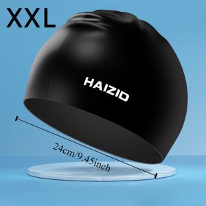 TEMU 성인 및 청소년용 실리콘 수영 모자 - 방수, 미끄럼 방지, 편안한 착용감 - 검정색