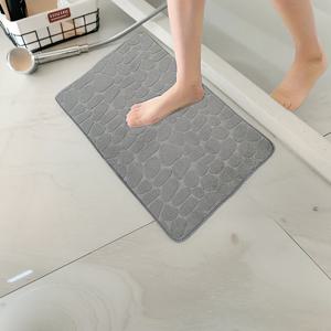 TEMU 1개 빠른 건조 메모리폼 욕실 매트 - 미끄럼 방지 바닥, 부드럽고 편안한 샤워룸 카펫, 세탁 가능한 욕실 액세서리