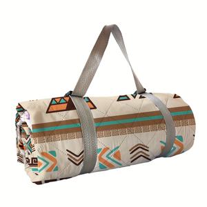 TEMU 240T 봄가을 프린트 플레이스매트 비치 매트, 사운드웨이브 기술 야외 캠핑용 접이식, 210D 옥스포드 원단 바닥 방수·방탄, 모래·잔디 저항성, 세탁기 사용 가능 재사용 가능. 무취, 가족 및 친구 모임에 적합, 78