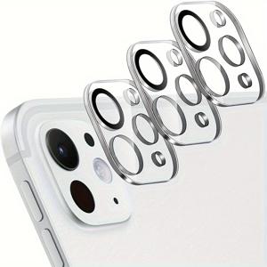 TEMU 아이패드 프로 11/13을 위한 카메라 렌즈 보호 필름 3개 세트 (M4 2024): 아이패드 프로 11/13을 위한 9H 초박형 투명 강화유리 스크린 보호 필름