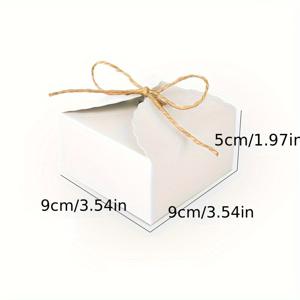TEMU 10개입 우아한 크라프트 종이 사탕 & 초콜릿 상자 (헤мп 로프 포함) - 3.54 3.54 1.97in, 사각 선물 상자 (타인 클로저 포함), 결혼식, 생일, 크리스마스, 할로윈, 파티 답례품, 발렌타인데이, 부활절, 추수감사절, 할로윈용