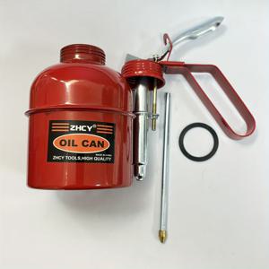 TEMU ZYCH 500ml 금속 오일 캔 디스펜서, 수동 긴 주둥이 그리스 충전, 조립 필요, 내구성 있는 표면 처리, 수동 오일 캔|정밀 주둥이|내구성