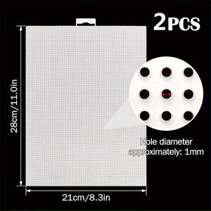 TEMU 2개의 플라스틱 캔버스 시트 팩, 6개 플라스틱 크로스 스티치 메쉬 직물, 캔버스 노팅, 수공 캔버스, 플라스틱 그리드, DIY 가방 액세서리, 크래프트 및 수제 프로젝트용, 흰색, 20 X 33Cm, 수공품, 스티치, 개인화된 선물, 크로셰, 성인용 수공품, 수제, DIY, 가위, 수공품 키트