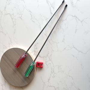 TEMU 와이리구 2개 드라이버 세트, 12인치 연장 핸들, 6mm 헥스 샹크, 필립스 & 플랫헤드 조합, 철 합금, 자석 선물 포함