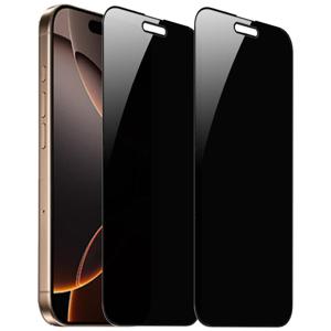 TEMU iPhone 11/12/13/14/15/16 Pro Max 2개 팩 강화 유리 스크린 프로텍터, 360도 안티 스파이 프라이버시 가드, 4면 방지 엿보기, 광택 마감, 6.9인치